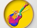 Groovy Guitar Wall Clock by Gravityx9 | Society6 -