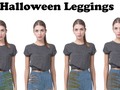 Torn Look Denim Jeans - Halloween Leggings for Alien, Light and Dark Skin Tones at #Artsadd #Gravityx9 -