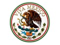 Viva Mexico Mexican Flag Icon w/ Gold Text Large Clock by #gravityx9 -