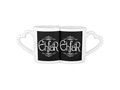 #EHFAR - White Text on Black Background Couples Coffee Mug by #gravityx9
