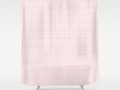 Rose Quartz Pink Faux Lace Shower Curtain #Gravityx9 #Society6 #RoseQuartz -