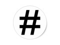 #HASHTAG - Black Hash Tag Symbol #Stickers by #Symbolical #Zazzle #HashtagSymbol -