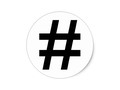 #HASHTAG - Black Hash Tag Symbol #Stickers by #Symbolical #Zazzle #HashtagSymbol -