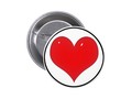 Add your text to personalize this Shiny Red Heart Round Button by #gravityx9 #Zazzle -