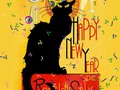 LE CHAT NOIR HAPPY NEW YEAR Greeting Cards, Prints and Home Decor at #Pixels #FineArtAmerica #Gravityx9 -