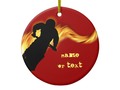 - #DirtBike Rider - Off Road Dirt Bike with Flames Christmas Ornament #Sports4you -
