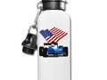 Sports Bottle - Blue Race Car with American Flag T-Shirts, gifts & more at #Spreadshirt #Gravityx9 -