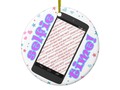 Selfie Time! Phone Shape Photo Frame Ceramic Ornament