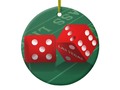 Craps Table With Las Vegas Dice Ceramic Ornament by LasVegasIcons