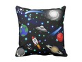 Home Decor for a kids room. Galaxy Universe - Planets, Stars, Comets, Rockets Throw Pillow #Gravityx9 #Zazzle -