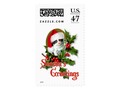 Old Style Christmas Kitten Season's Greetings Postage by #I_Love_Xmas -