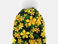 Pretty Orange & Yellow Flowers on Black Beanie at #LiveHeroes #Gravitx9 -