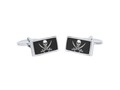 #StockingStuffer Gift! #Pirate Skull and Sword Crossbones Silver Finish Cufflinks by #gravityx9 #zazzle -