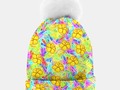 Hawaiian Yellow Flowers Beanie at #LiveHeroes #Gravitx9 -