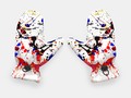 Blue Red Black Paint Splatter Cozy Winter Gloves at #LiveHeroes #Gravitx9 -