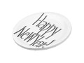 - Happy New Year - Silver Text Paper Plate by #NewYearsCelebration #Zazzle #Gravityx9 -