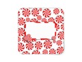 Peppermint Candy Background w/ Removable Tag Square Sticker