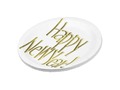 - Happy New Year - Gold Text (Add Background Color) Paper Plate by #NewYearsCelebration #Zazzle #Gravityx9 -