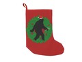 Christmas Squatchin' with Wreath Small Christmas Stocking by #SquatchMe -