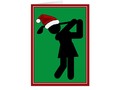 Christmas Female Golfer - #Golf Symbol Card #Sports4you #Gravityx9 #Golfing #WomensGolf -
