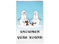 SNOWMEN YEAR 'ROUND CALENDAR by #I_love_xmas -- #Gravityx9 at #Zazzle -