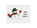 Cute Cartoon Snowman w/Green Hat and Mittens Signs by #I_Love_Xmas -