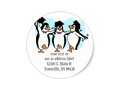 Cute Cartoon #Graduating Penguins Classic Round Sticker by #Just4Grad #Gravityx9 #Zazzle -