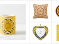 Shades of yellow and orange Abstract designs decorate these home decor products. #abstractedness #Zazzle -