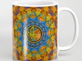Autumn on Blue Mug by #Gravityx9 #Society6 #abstractedness