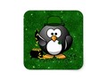 #StPatricksDay Lucky Penguin with Pot Of Gold Square Sticker #Zazzle #Gravityx9 -