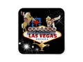 Las Vegas Welcome Sign On Starry Background Square Sticker #lasvegasicons -