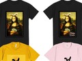Mona Lisa and Le Chat Noir, fun and unique Easter Tee's. Check out the #SpoofingTheArts Store at #Skreened! -