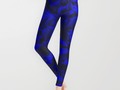 A202 Rich Blue and Black Abstract Design Leggings #Society6 -