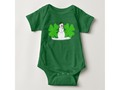 St. Patrick's Day Lucky Snowman & Clover Baby Bodysuit