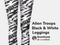 Check out these fun leggings at #LiveHeroes by #Gravityx9 !  Alien Troops - Black & White Leggings -…