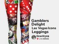 Check out these colorful leggings at #LiveHeroes by #Gravityx9 !  Gamblers Delight - Las Vegas Icons Leggings -…