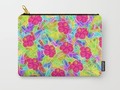 Hawaiian Pink Flowers Carry-All Pouch by #Gravityx9. Worldwide shipping available at #Society6 -