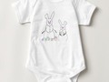 Easter Snowmen Snow Bunnies Baby Bodysuit - #Just4babies  Snowmen with big bunny ears and colored Easter eggs…