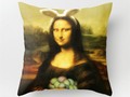 SpoofingTheArts Easter Decor at Society6. Easter Mona Lisa with Bunny Ears and holding Colored Eggs!…