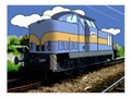 A colorful illustration of an old train. Send a short note or casual greetings to a train enthusiast. #Zazzle -…