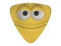 Smiling Yellow Emo Guitar Pick by Emangl3D - #emoji -