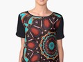 Wood texture & Turquoise color Pattern - Abstract - Wood & Turquoise Pattern Chiffon Top at #Redbubble #Gravityx9 -…