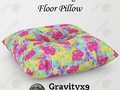 Hawaiian Pink Flowers Floor Pillow - Colorful Pink flowers created with fractal designs. #Society6 #Gravityx9 -…