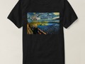 A combo blend of "The Starry Night" and "The Scream "- Edvard Meets Vincent T-Shirt by #SpoofingTheArts -…