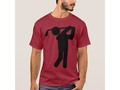 Golfing symbol, male golfer silhouette. Male Golfer - Golf Symbol T-Shirt #Sports4you #Gravityx9 Designs