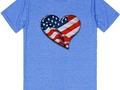 American Flag Heart - Red White and Blue Tee Shirt by #Gravityx9 at #Skreened ~