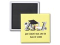 Silver 2017 Graduation Year-Grad Cap/Diploma Magnet via zazzle