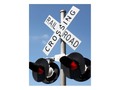 Send a quick note on this Red Lights - Railroad Crossing Sign Postcard