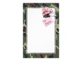Write often...Mom misses you, too! Stationery - Camouflage bordered stationery with pink roses, for military mom