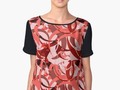 Abstract Curls Chiffon Top at #Redbubble #Gravityx9 - Abstract Curls – Burgundy, Coral, Pink -…